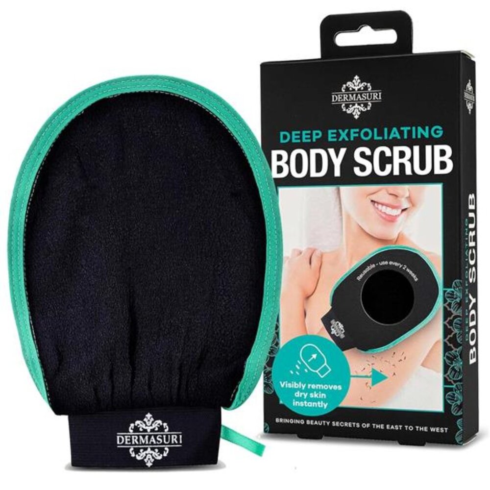 Dermasuri Deep Exfoliating Glove - Exfoliating Mitt Body Scrubber - Korean Skin